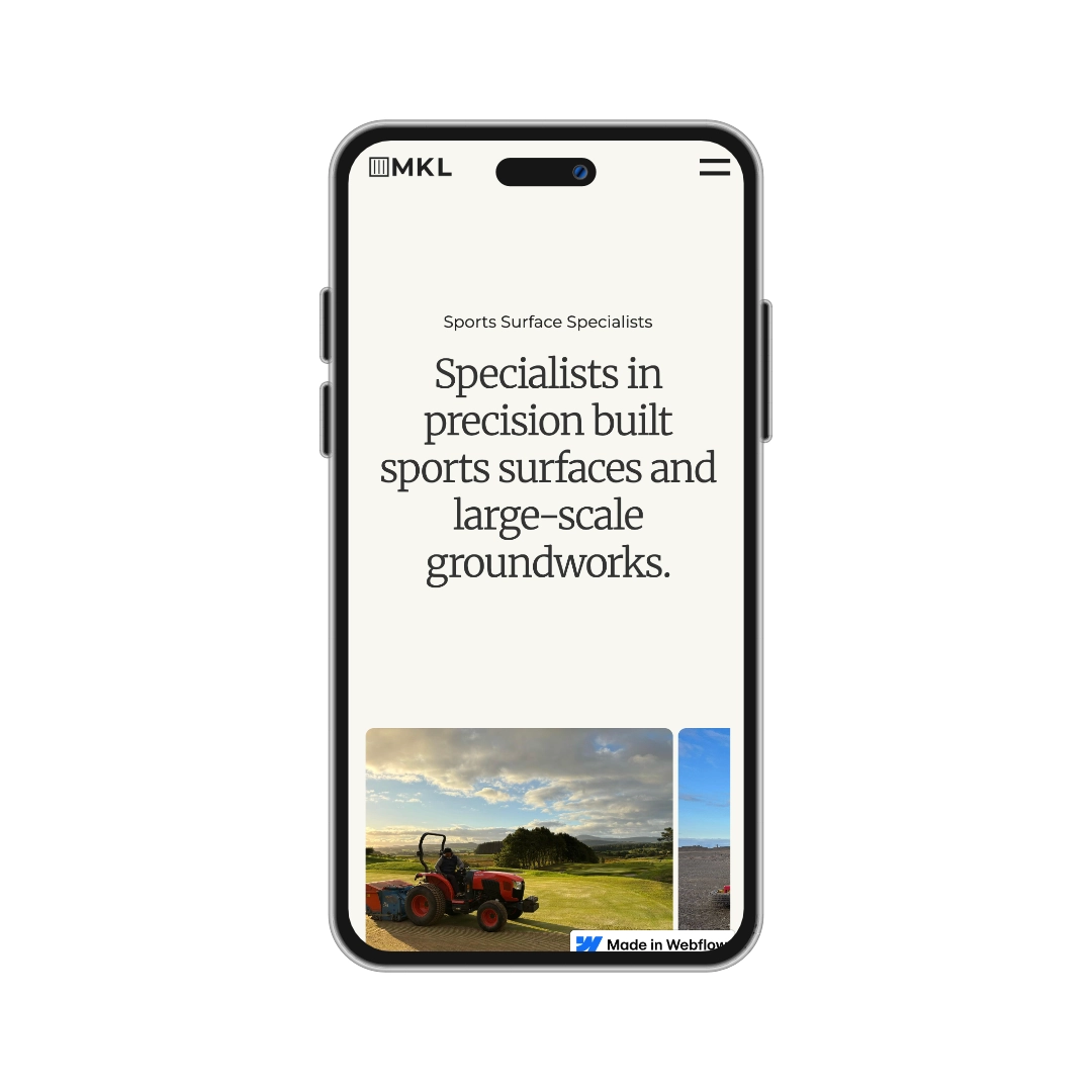 A modern presence for a precision-led sports surface specialist visual 3